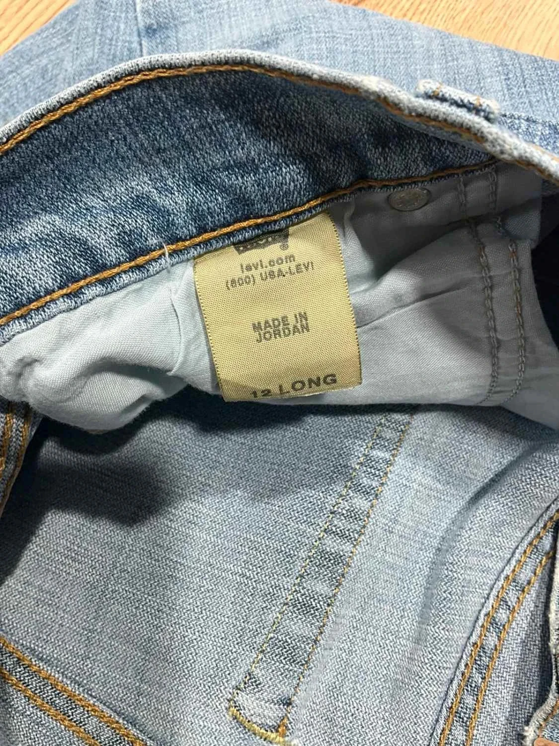 Jean Levi's 515 Boot Cut Taille 12 Long Vintage Bleu Clair Lvf 030 – photo 11